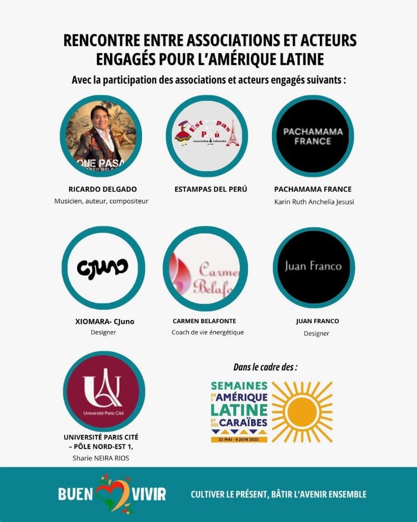 Artistas y actores comprometidos — Ricardo Delgado, Estampas del Perú, Pachamama France y otros